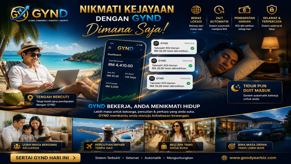 Nikmati kejayaan bersama GYND di mana sahaja